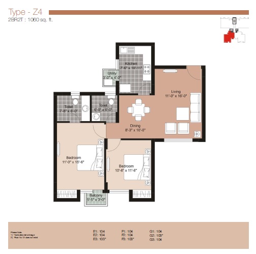 Unitech The Residences Gurgaon — floor plan 2