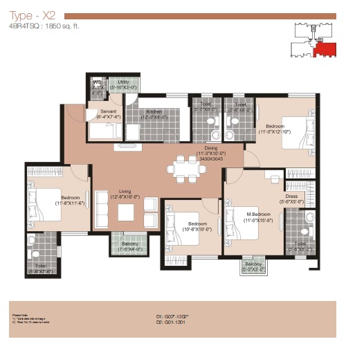 Unitech The Residences Gurgaon — floor plan 6