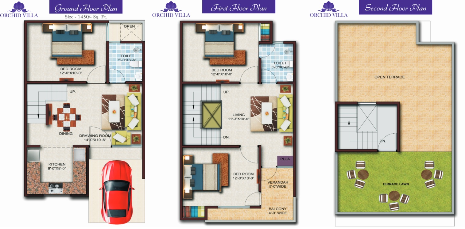 NCR Orchid Villa — floor plan 1
