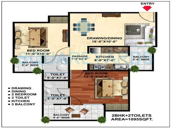 Wall Rock Aishwaryam — floor plan 1