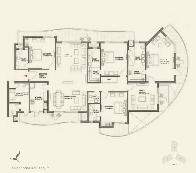 Bestech Park View Grand Spa — floor plan 5