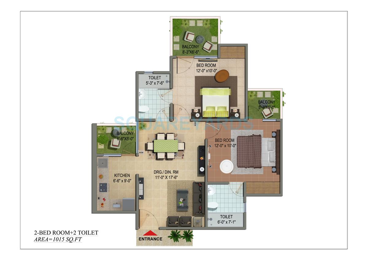 Cosmos Shivalik Homes — floor plan 1