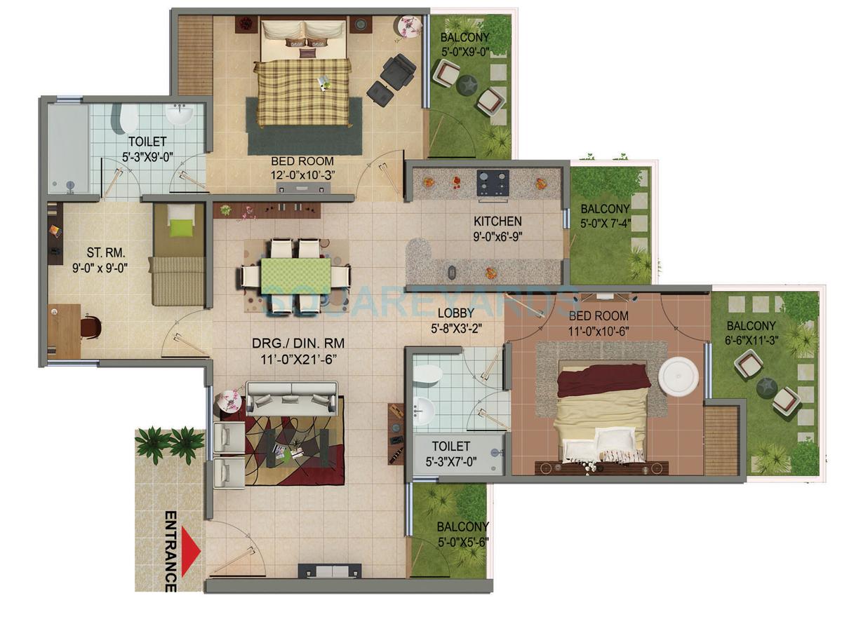 Cosmos Shivalik Homes — floor plan 2