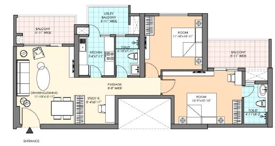 M3M Duo High — floor plan 3