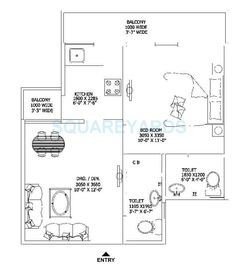 Gaur City 2 - 10th Avenue — floor plan 1