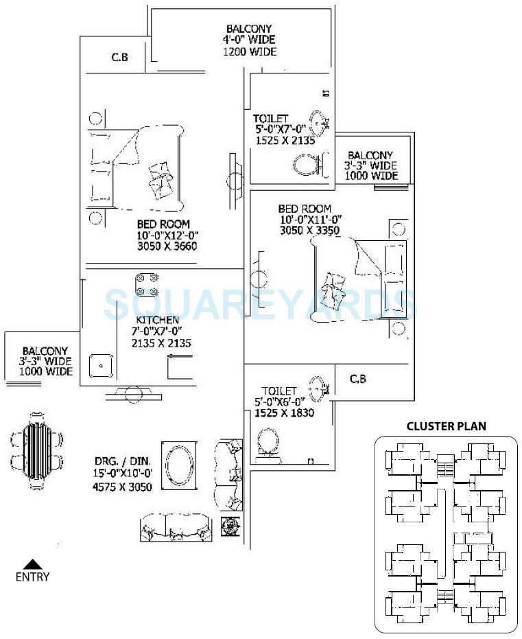 Gaur City 2 - 10th Avenue — floor plan 3