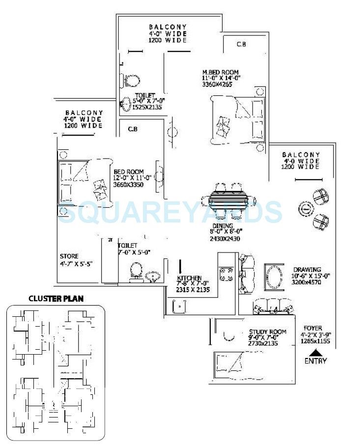 Gaur City 2 - 10th Avenue — floor plan 5