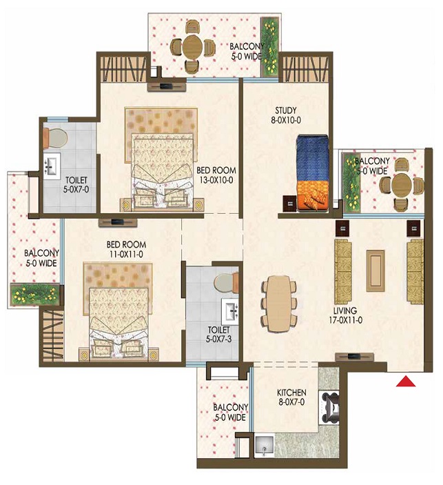 Trident Embassy Reso — floor plan 1