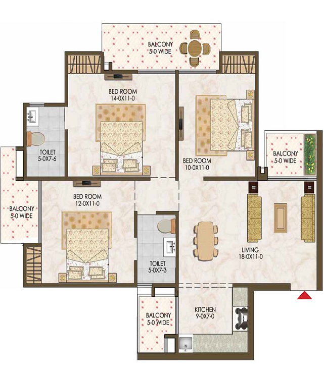 Trident Embassy Reso — floor plan 3