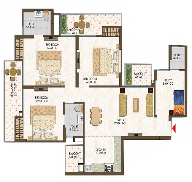 Trident Embassy Reso — floor plan 4