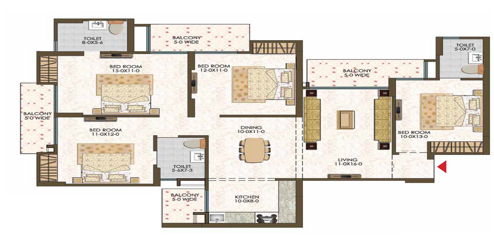 Trident Embassy Reso — floor plan 5