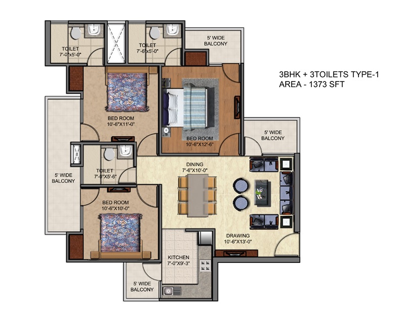 Rajhans Residency Phase 2 — floor plan 3