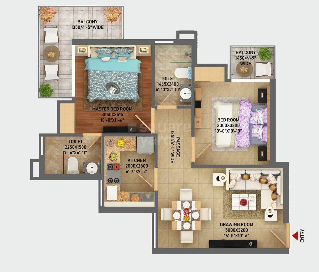 Zion Lakeview Blue Gem — floor plan 1
