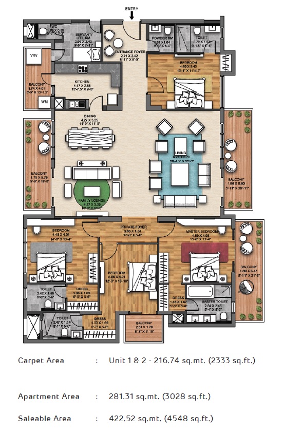 Adani Oyster Platinum Tower — floor plan 1