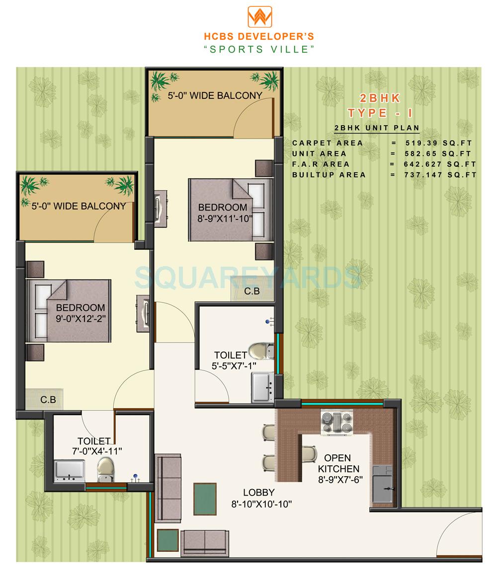 HCBS Sports Ville — floor plan 3