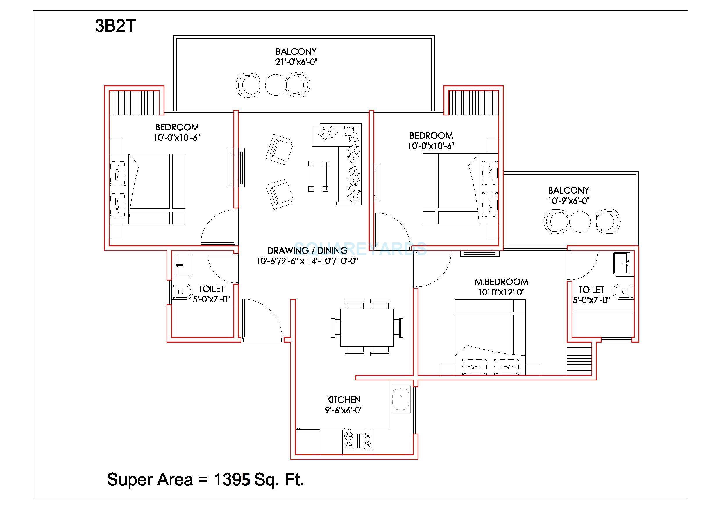 Mahaluxmi Migsun Ultimo — floor plan 3