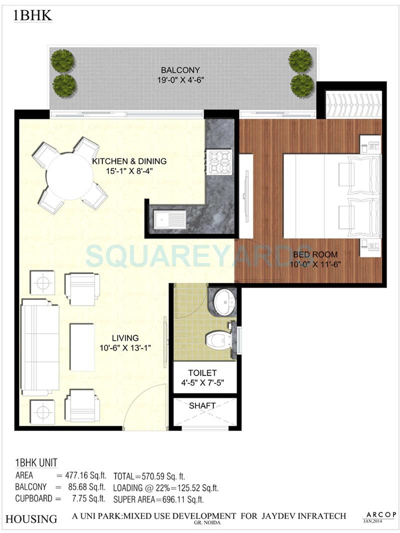 JD Group The Uni Residence — floor plan 1