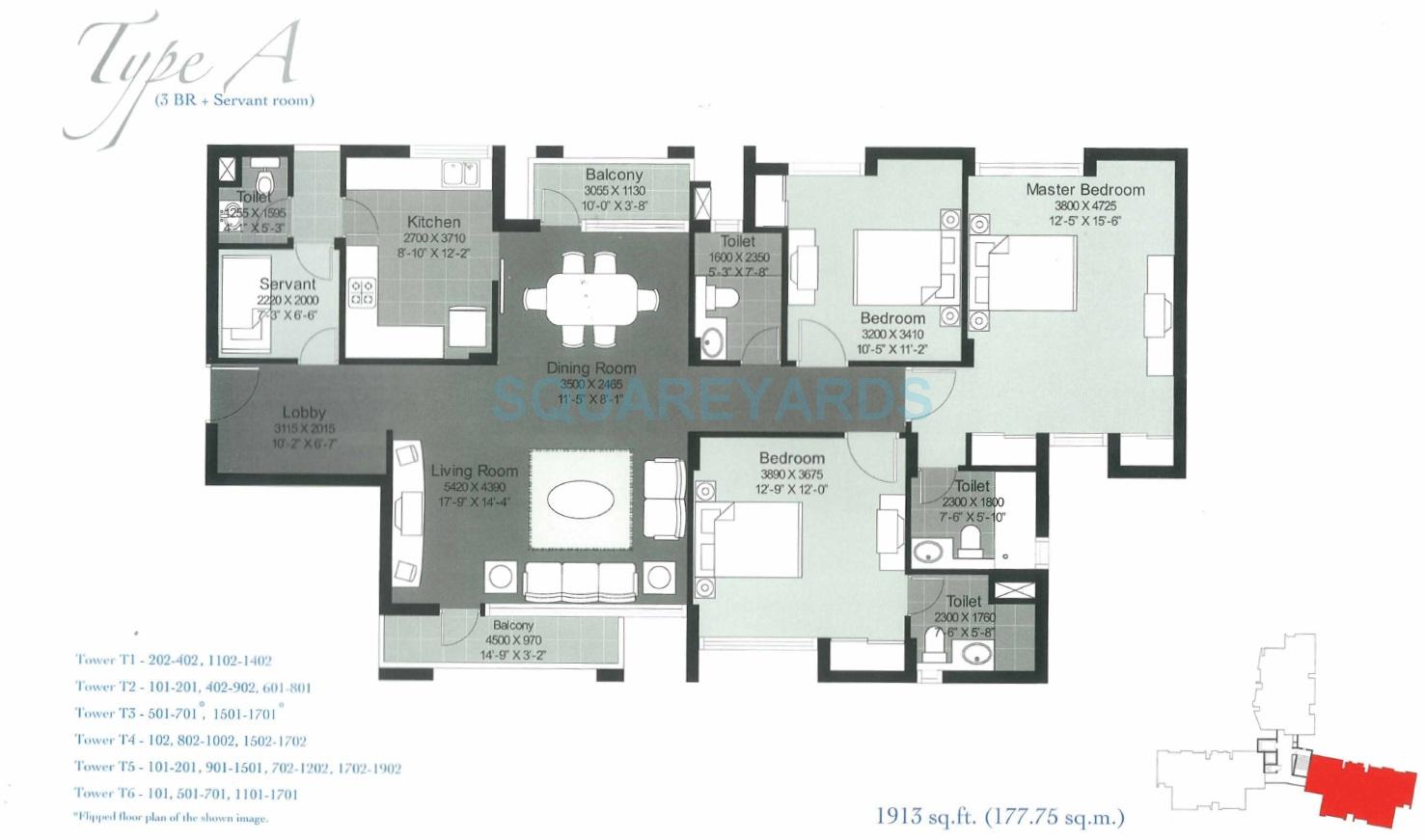 Unitech Height — floor plan 1