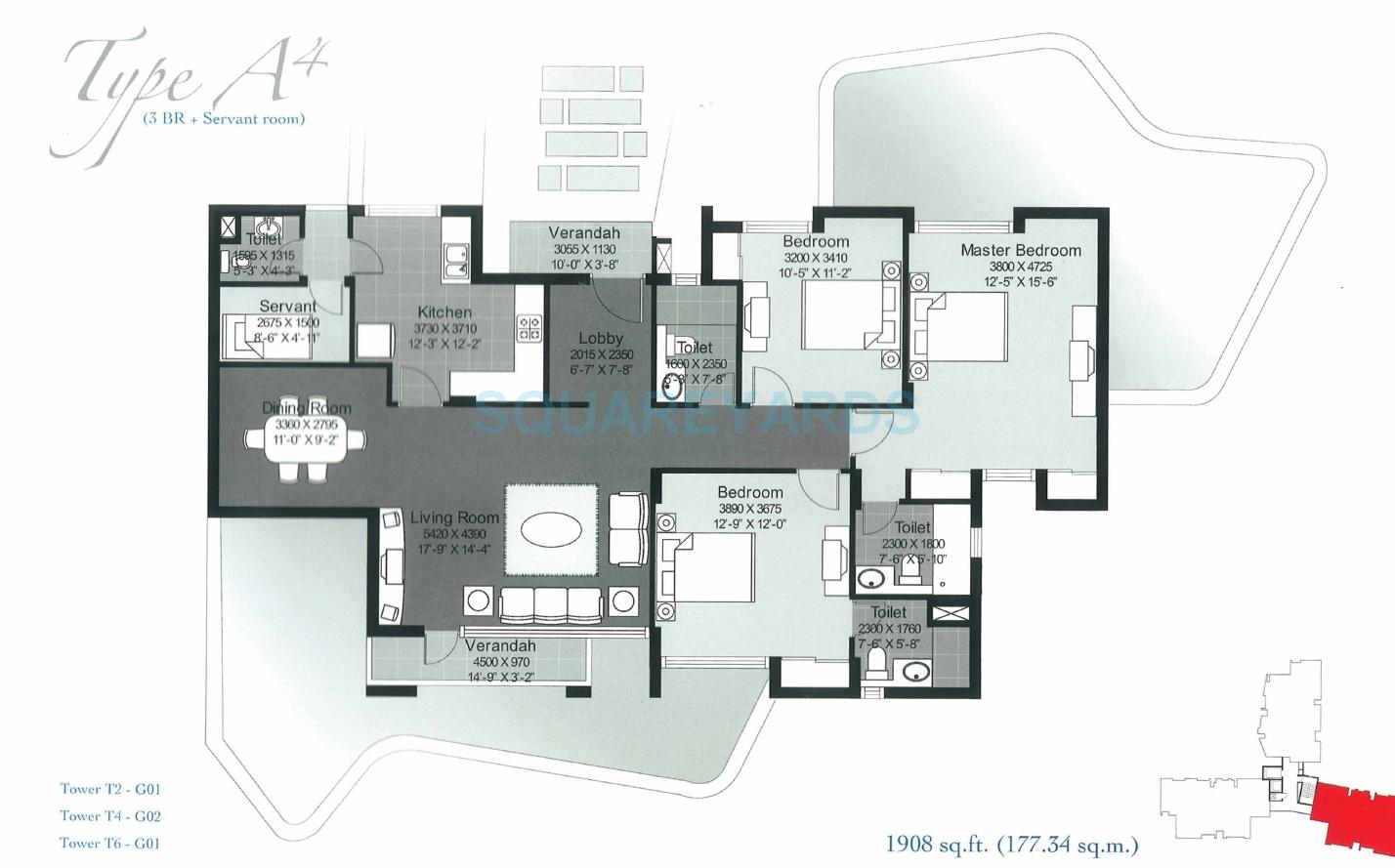 Unitech Height — floor plan 3