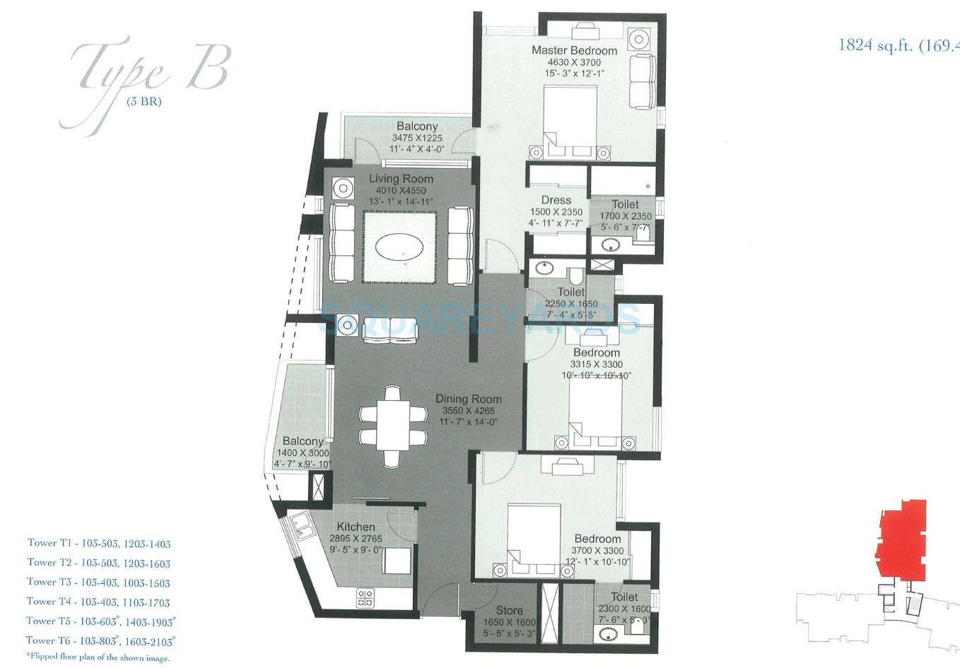 Unitech Height — floor plan 5