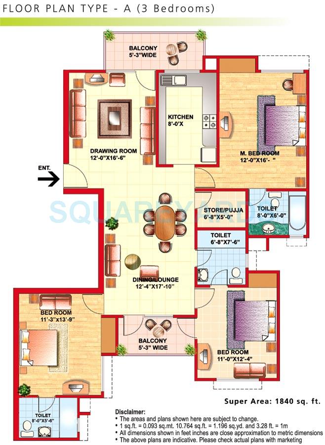 Eldeco Riviera — floor plan 5