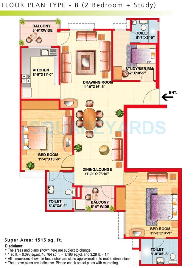 Eldeco Riviera — floor plan 1
