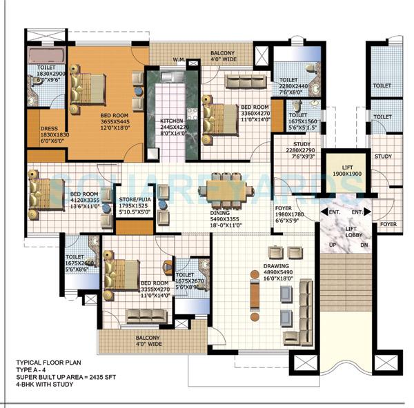 Purvanchal Heights — floor plan 2