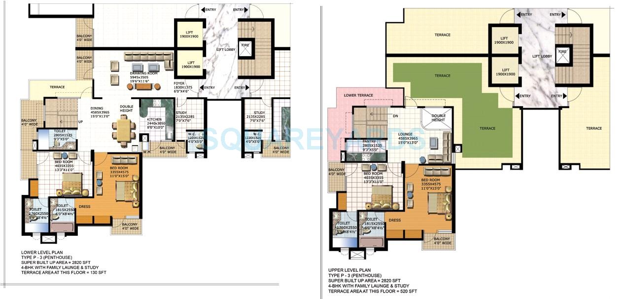 Purvanchal Heights — floor plan 3