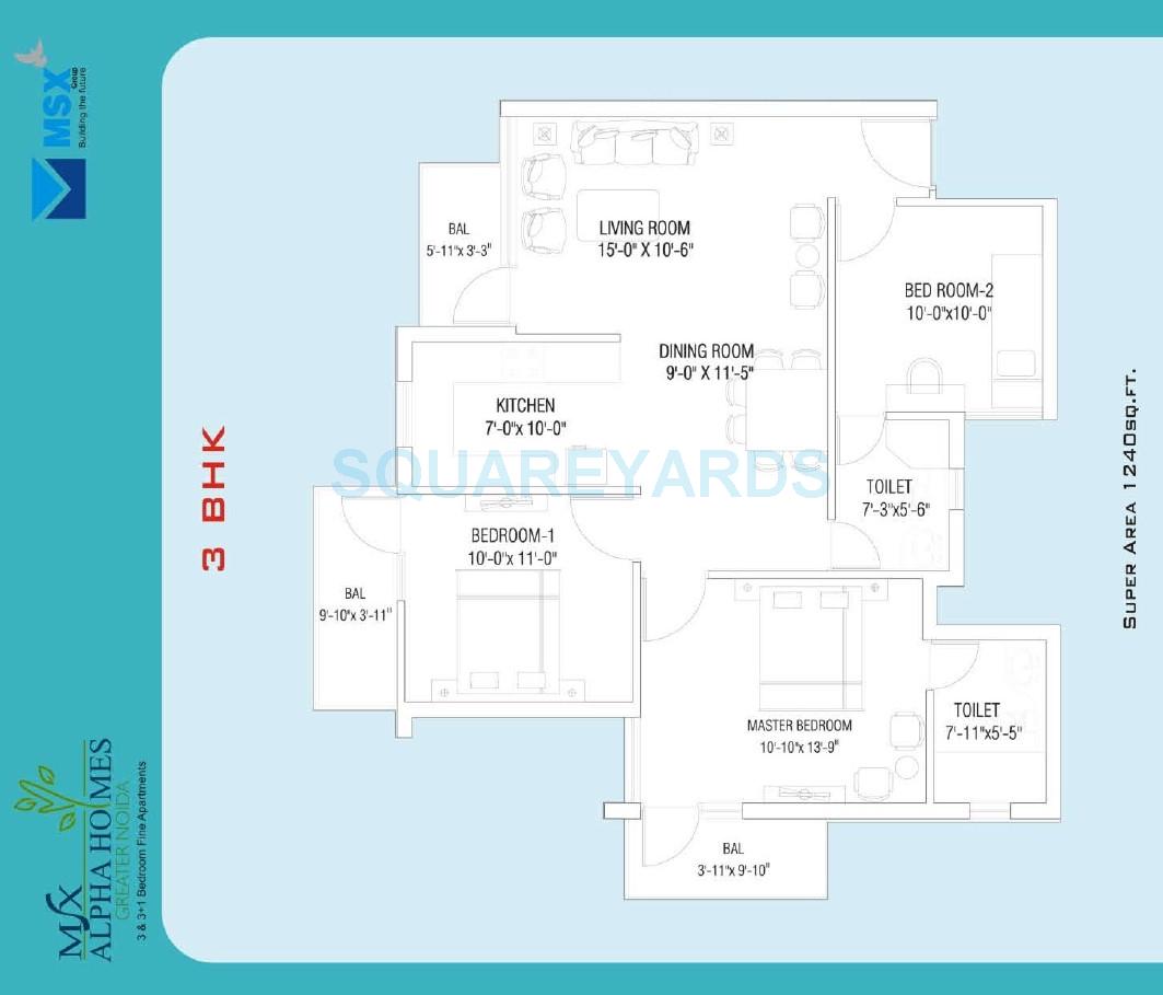 MSX Alpha Homes — floor plan 1