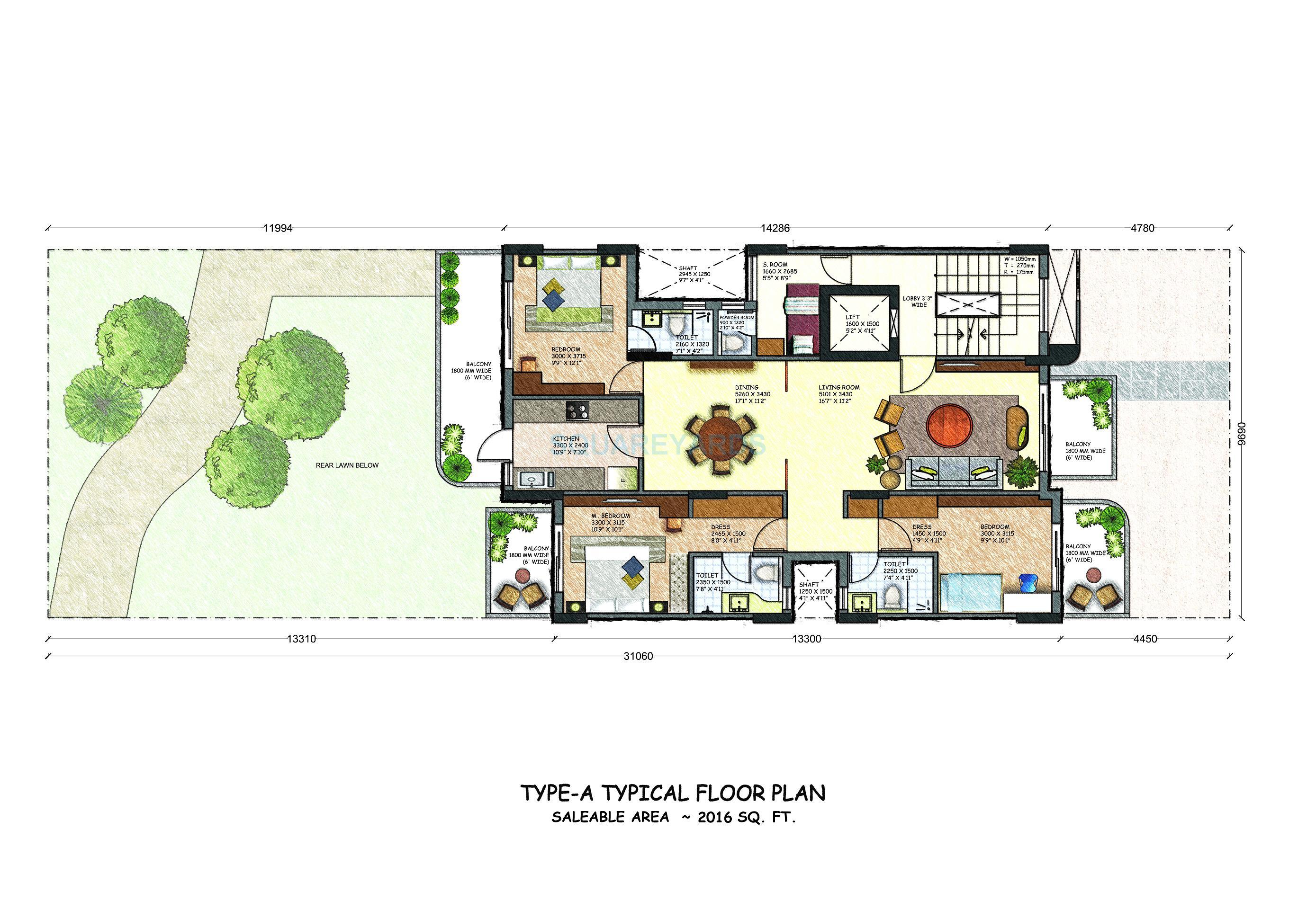DLF Privana — floor plan 1