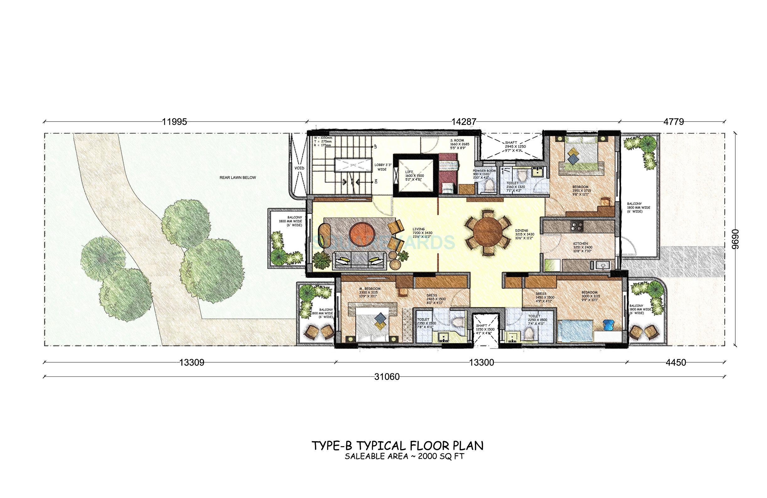 DLF Privana — floor plan 3