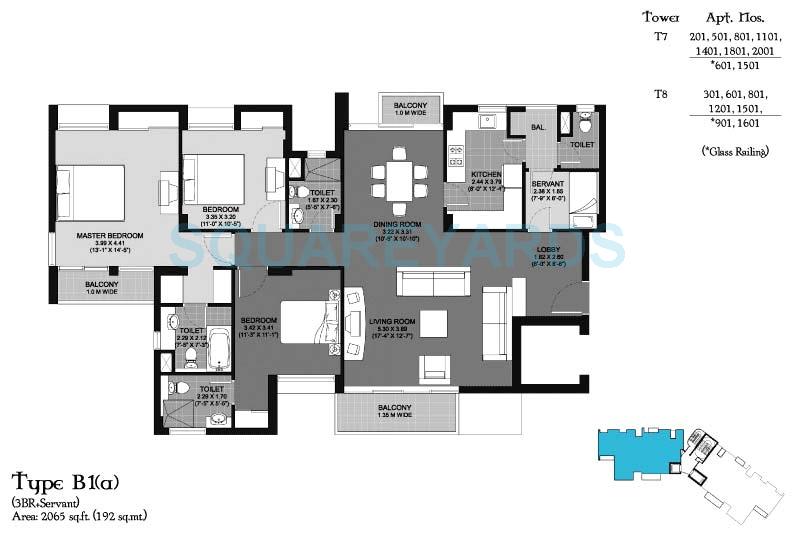 Unitech Cascades — floor plan 3