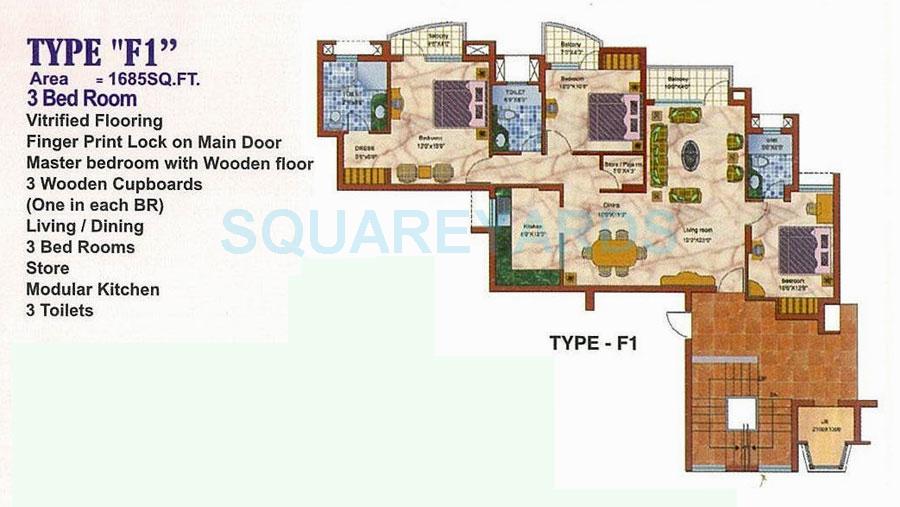Samiah Vrinda City — floor plan 1