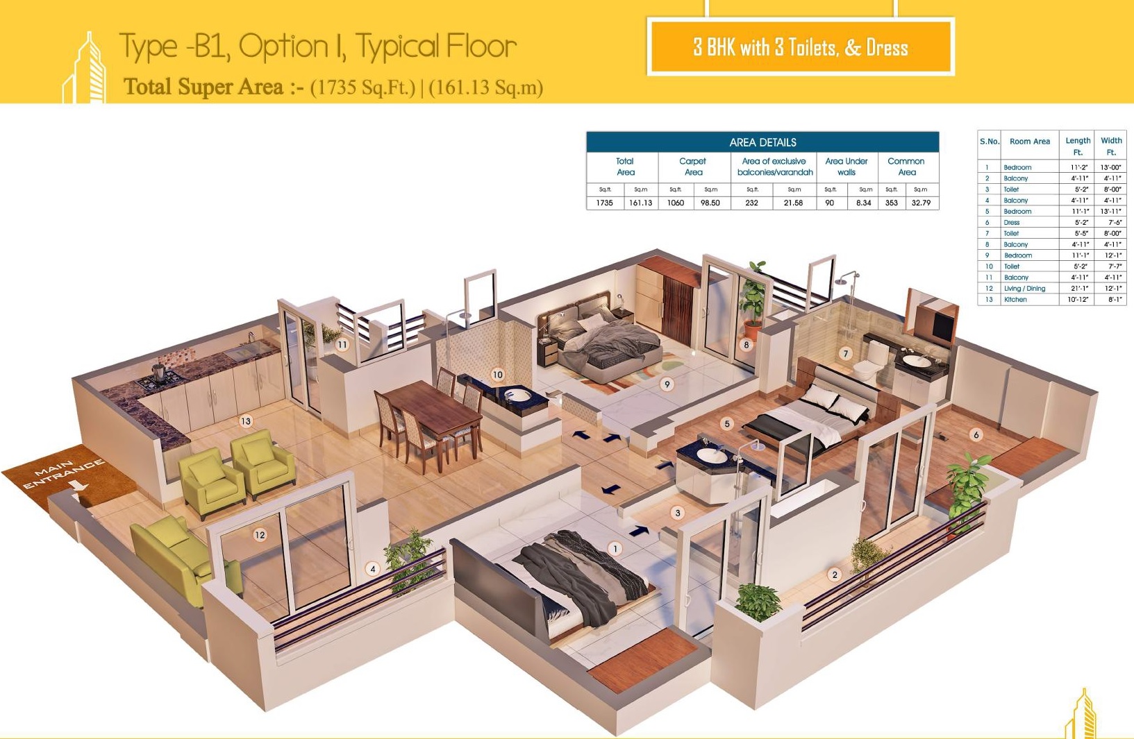Purvanchal Royal City — floor plan 2