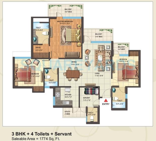 Nimbus Express Park View - II — floor plan 1