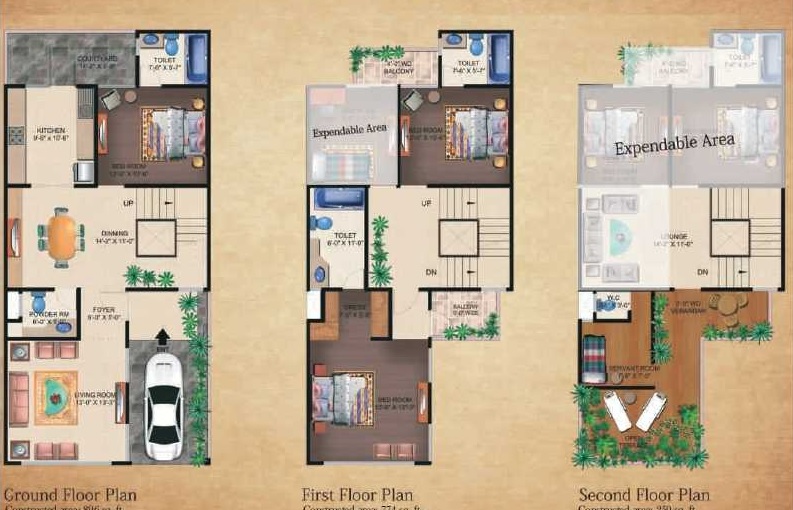 Supertech Czar Villa — floor plan 1