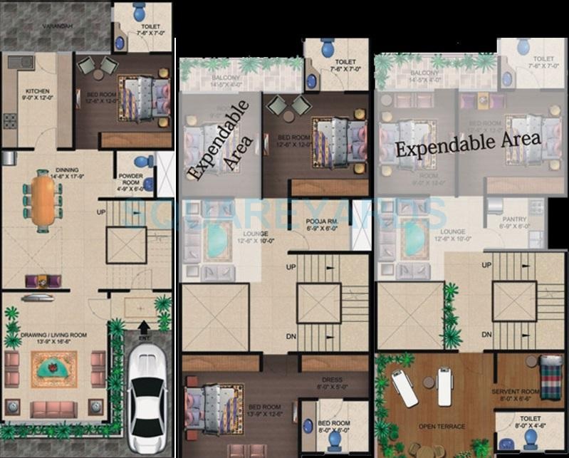 Supertech Czar Villa — floor plan 3