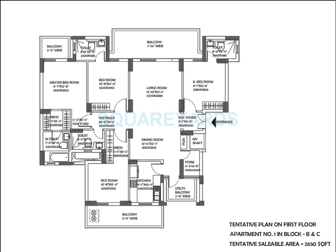 DLF The Ultima — floor plan 13