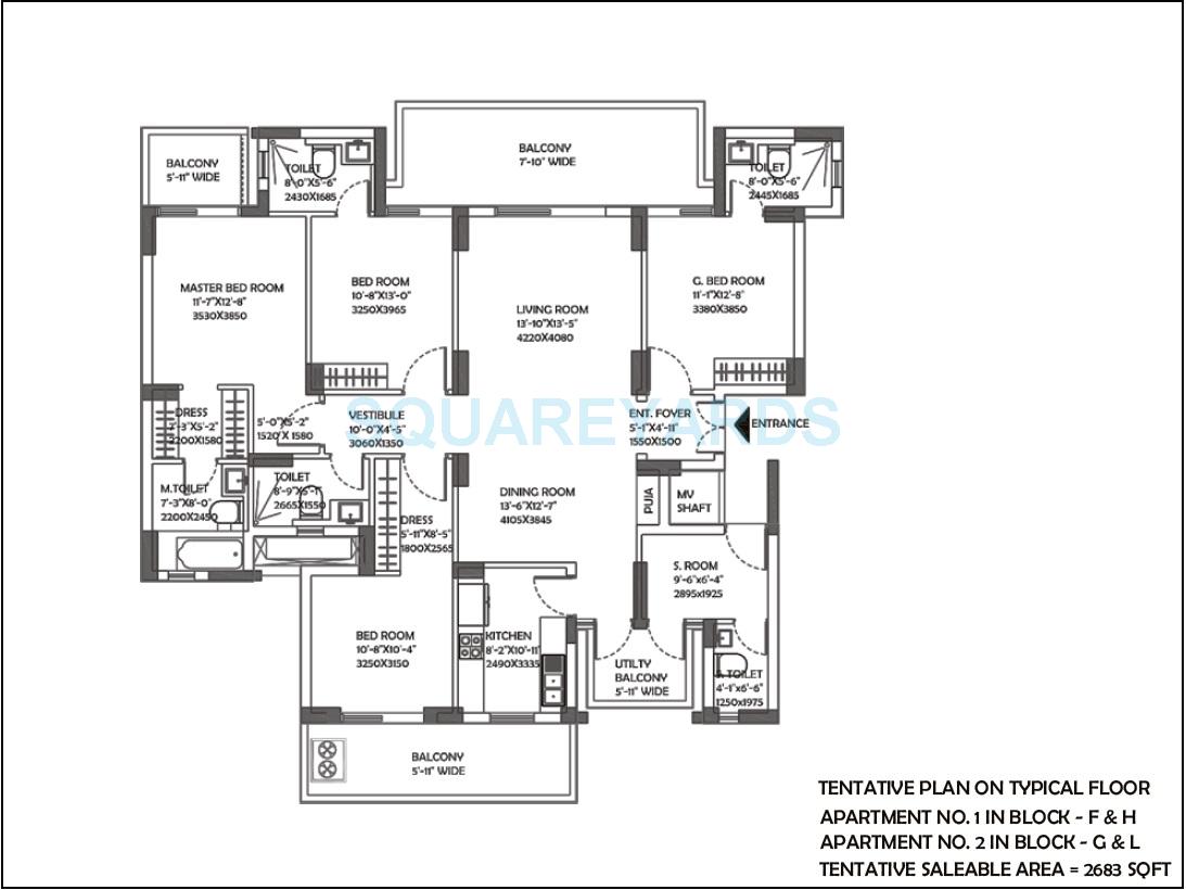 DLF The Ultima — floor plan 15