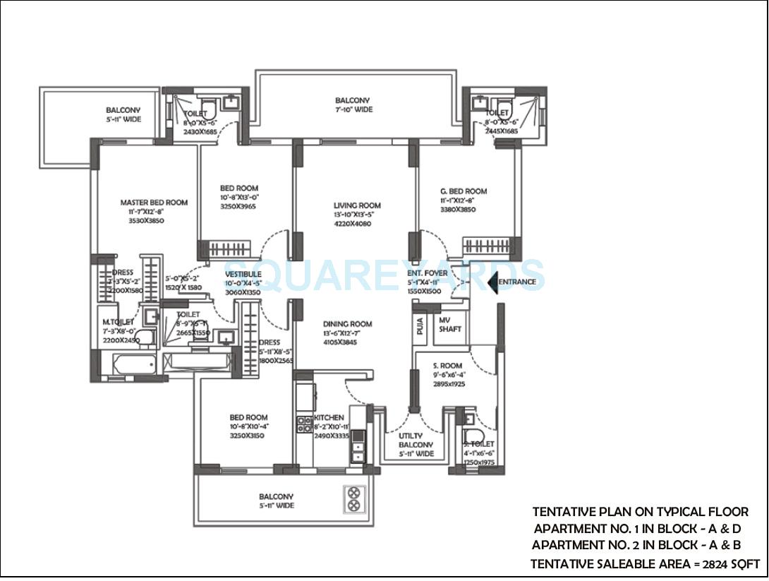 DLF The Ultima — floor plan 16