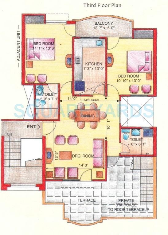 Eldeco Green Meadows — floor plan 1