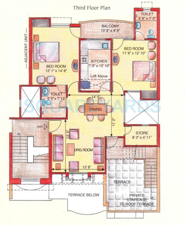 Eldeco Green Meadows — floor plan 2