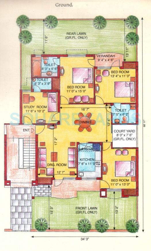 Eldeco Green Meadows — floor plan 5