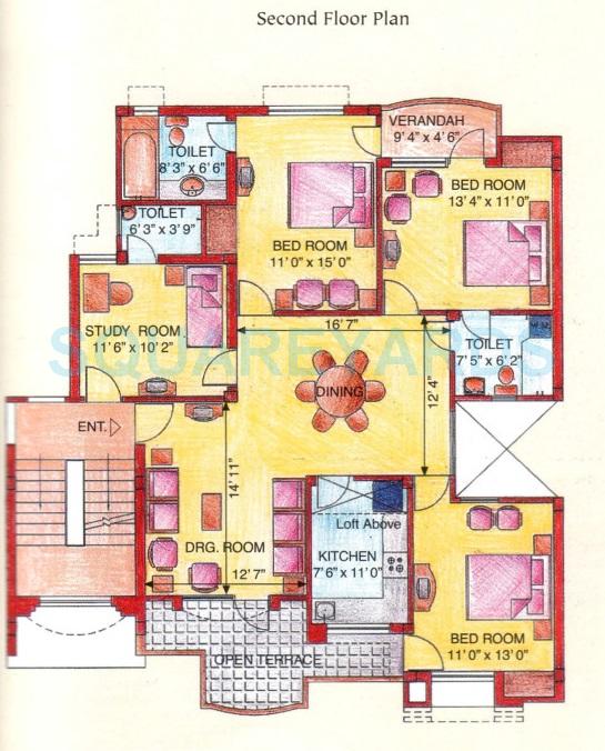 Eldeco Green Meadows — floor plan 7