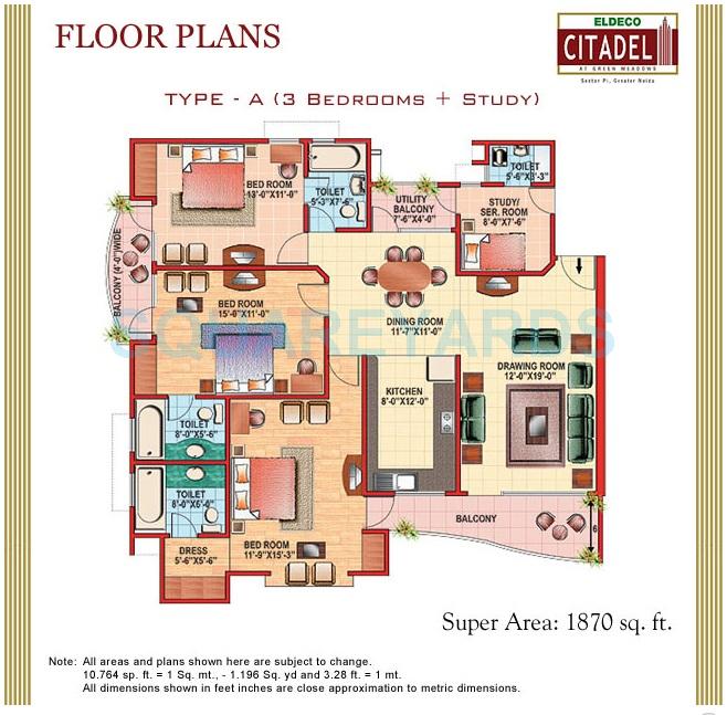 Eldeco Citadel — floor plan 1