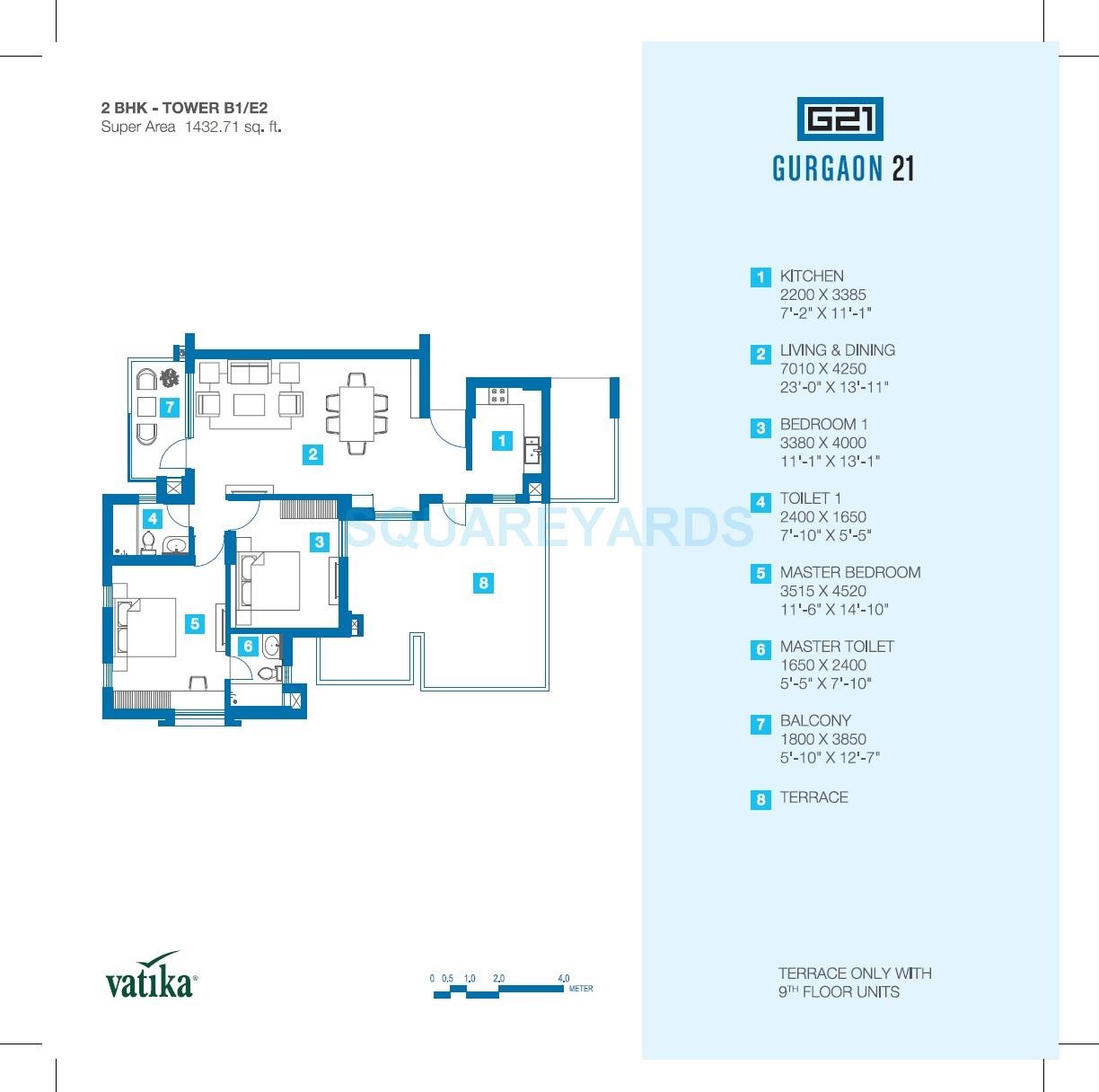 Vatika Gurgaon 21 — floor plan 1