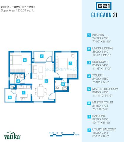 Vatika Gurgaon 21 — floor plan 2