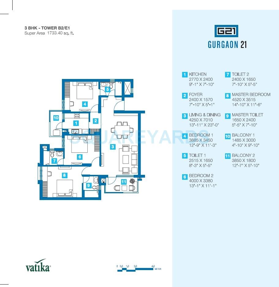 Vatika Gurgaon 21 — floor plan 4