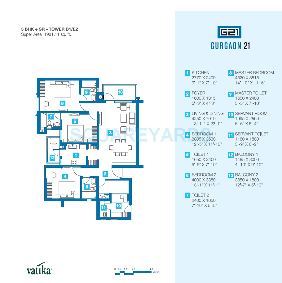 Vatika Gurgaon 21 — floor plan 6