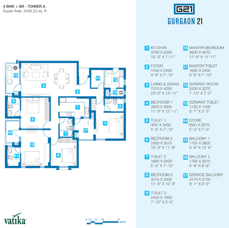 Vatika Gurgaon 21 — floor plan 7